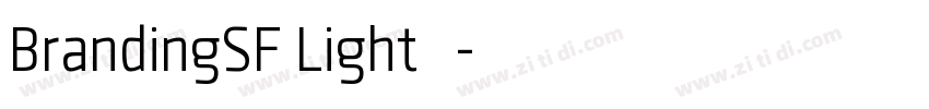 BrandingSF Light 亮体字体转换
